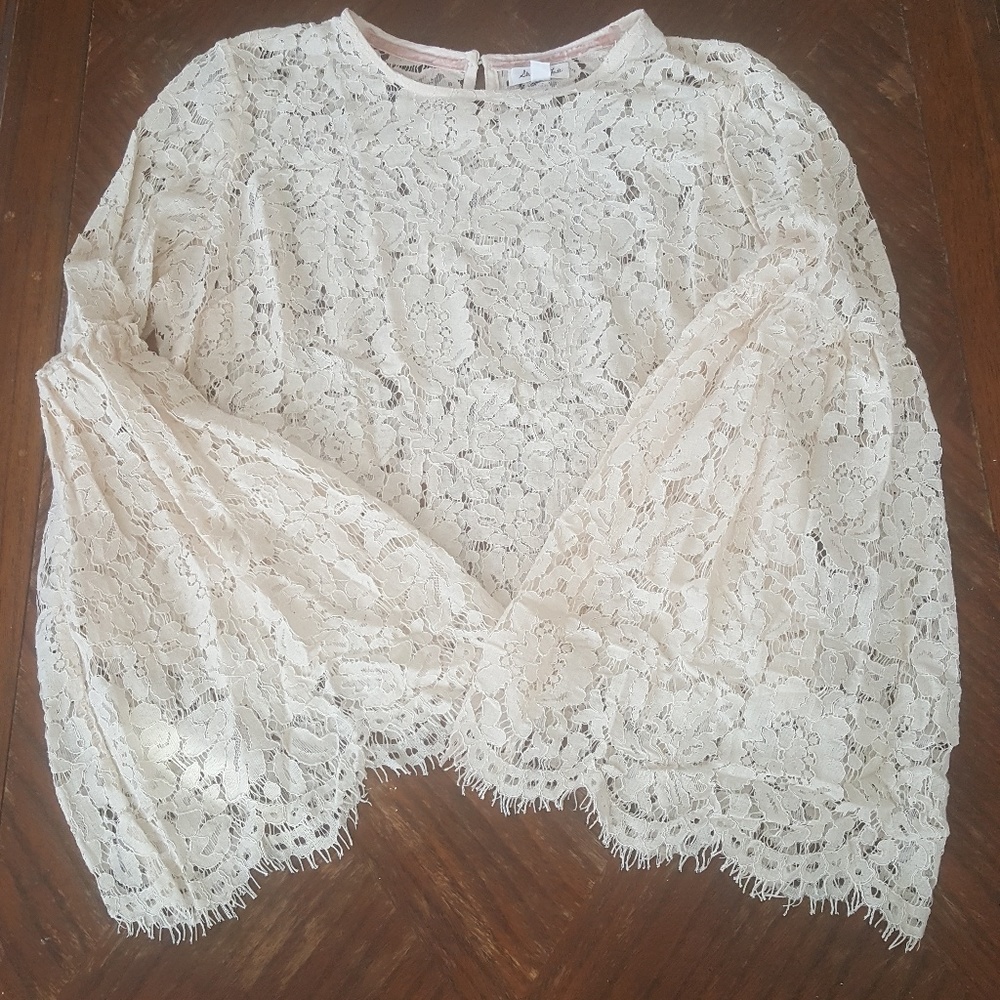 Boho bell sleeve lace top by Skylar & Jade